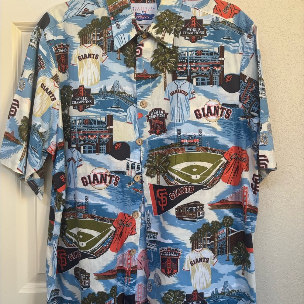 reyn spooner San Francisco Giants MLB genuine merchandise Graphic Camp Shirt